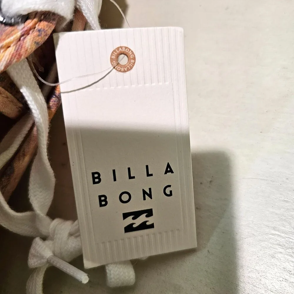Billabong Women Sz 10 Platform Tropical Palm Rio Lace Up Cushioned Sneaker Shoes - Picture 7 of 13
